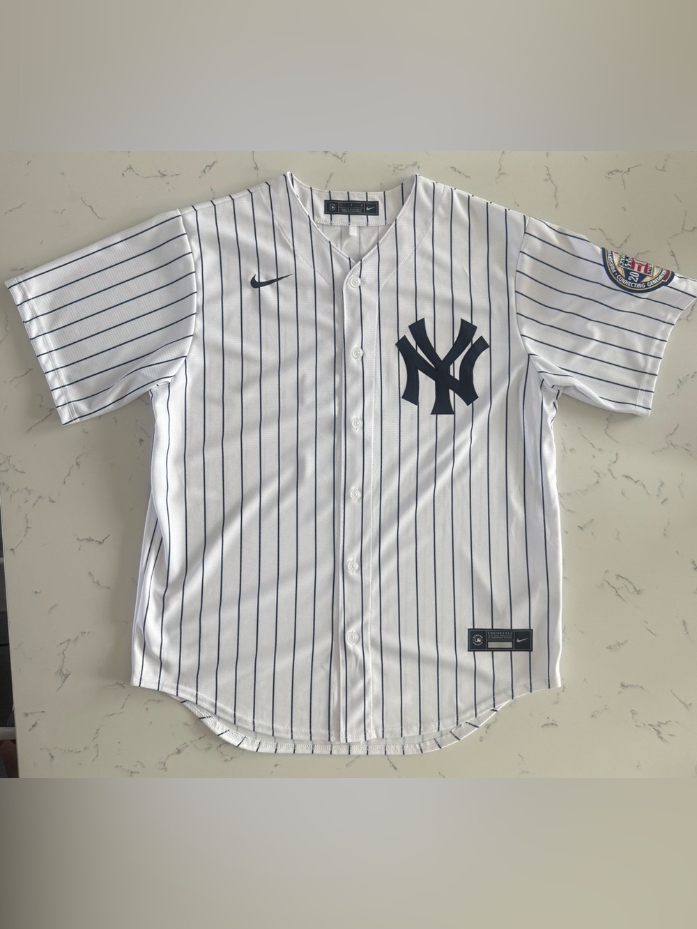Derek Jeter New York Yankees Nike 2020 Hall of Fame Induction Patch Elite Jersey